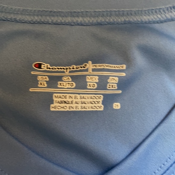 EUC Champion Baby Blue Workout Shirt - Picture 2 of 4